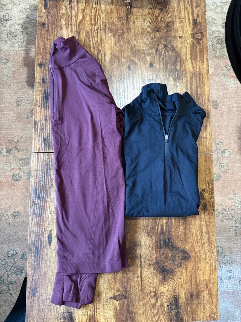 Athleta Half-Zip Top - Plum & Black